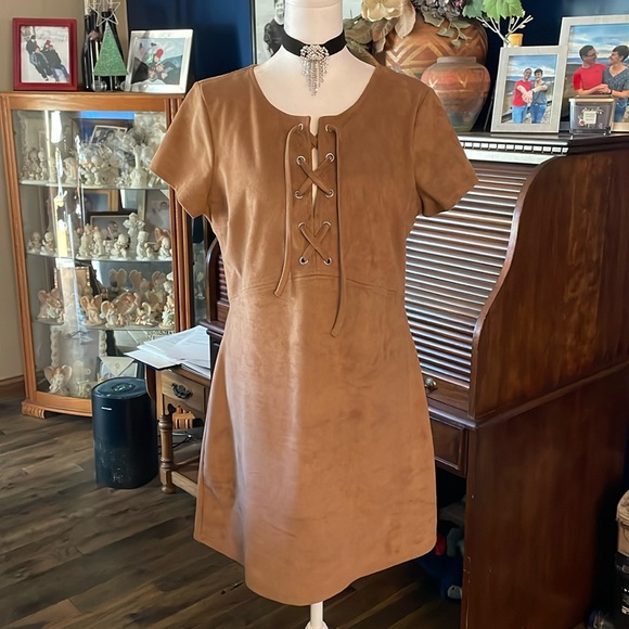 Faux Suede Dress by Express - Picture 2 of 16